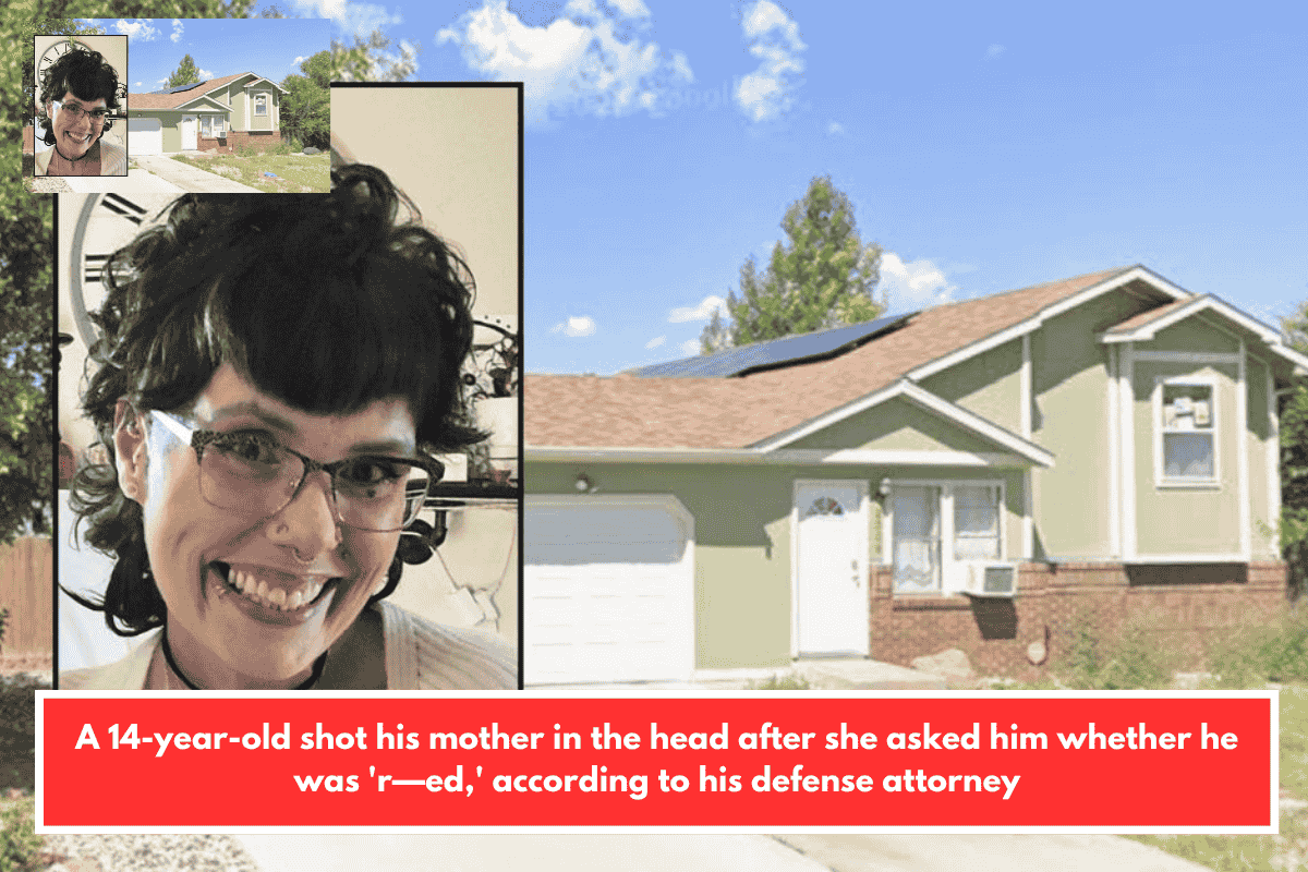 A 14-year-old shot his mother in the head after she asked him whether he was 'r—ed,' according to his defense attorney