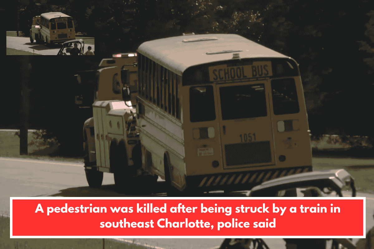 A pedestrian was killed after being struck by a train in southeast Charlotte, police said