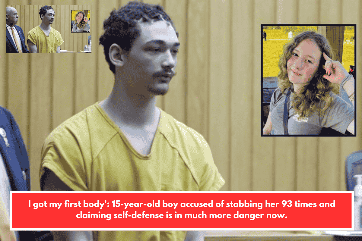 I got my first body': 15-year-old boy accused of stabbing her 93 times and claiming self-defense is in much more danger now.