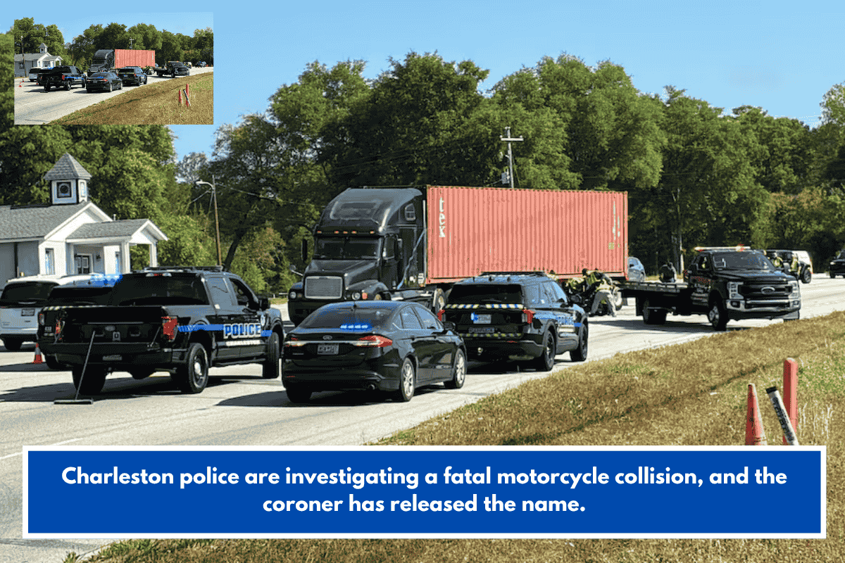 Charleston police are investigating a fatal motorcycle collision, and the coroner has released the name.