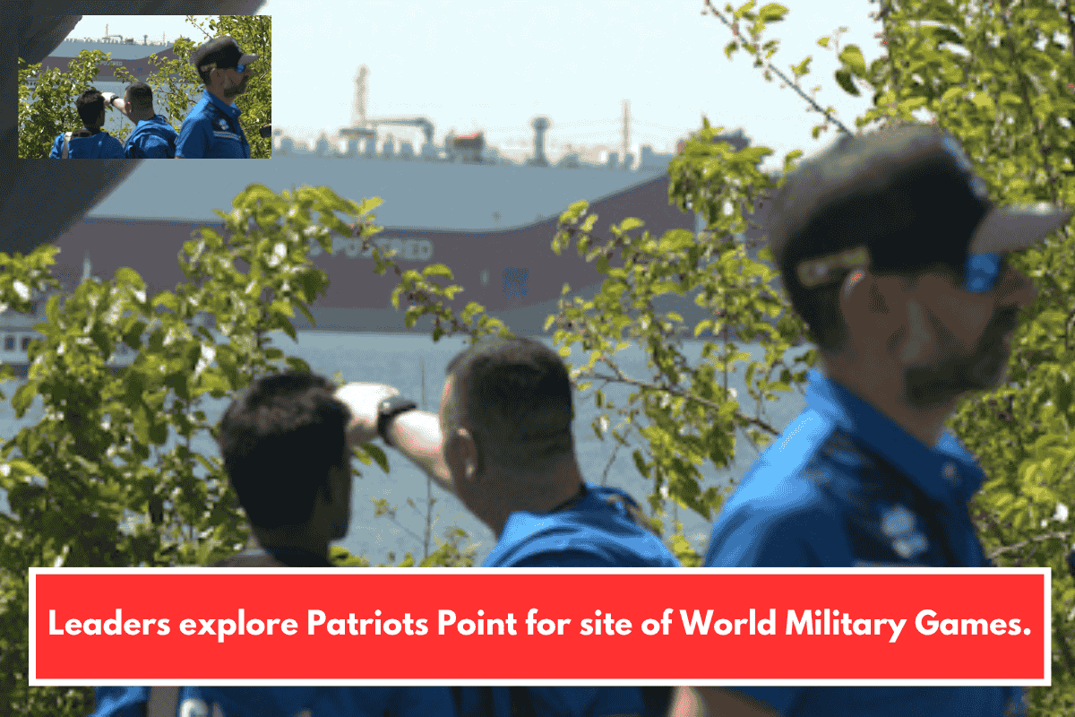 Leaders explore Patriots Point for site of World Military Games.