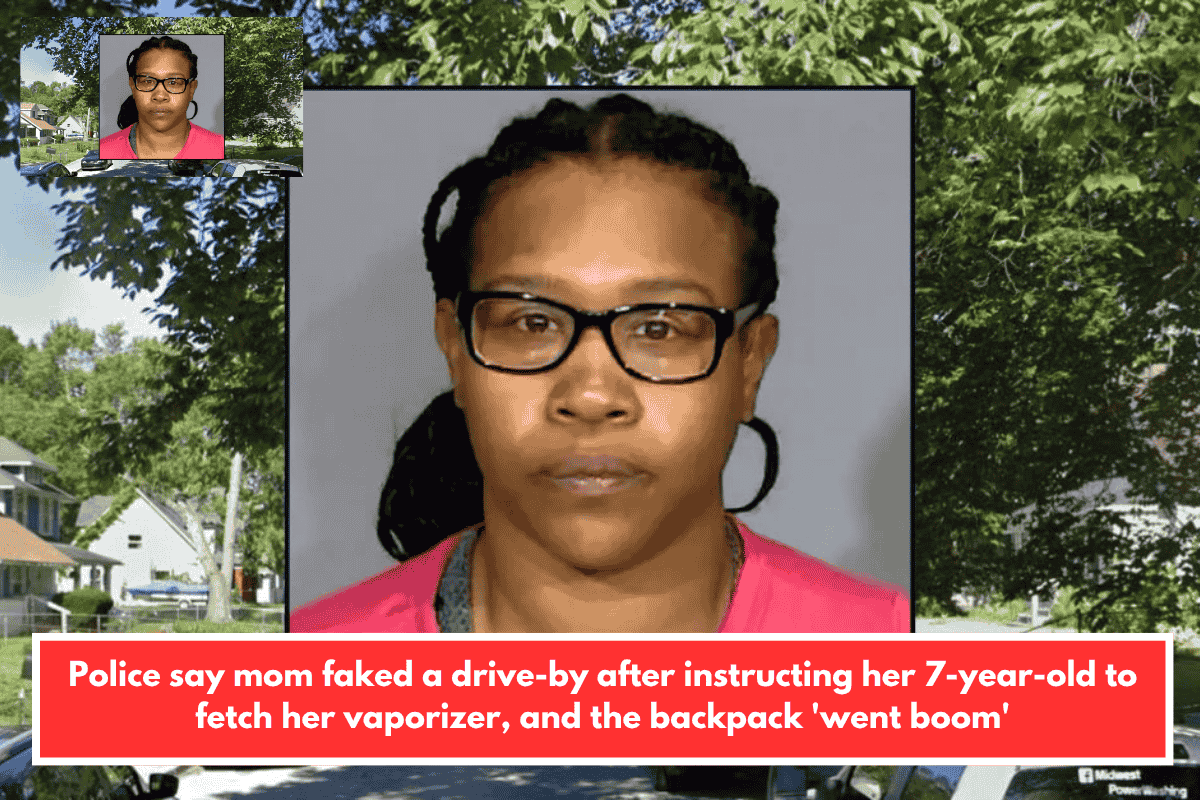Police say mom faked a drive-by after instructing her 7-year-old to fetch her vaporizer, and the backpack 'went boom'