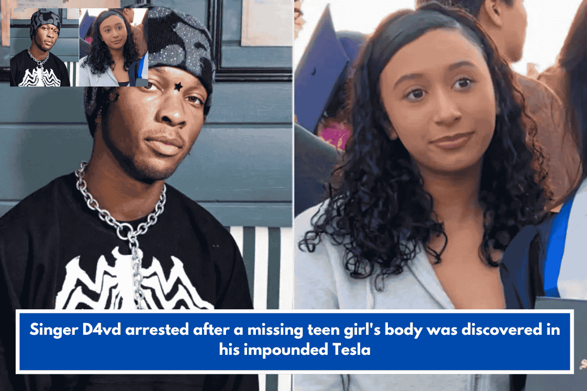 Singer D4vd arrested after a missing teen girl's body was discovered in his impounded Tesla