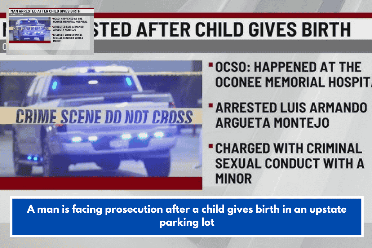A man is facing prosecution after a child gives birth in an upstate parking lot