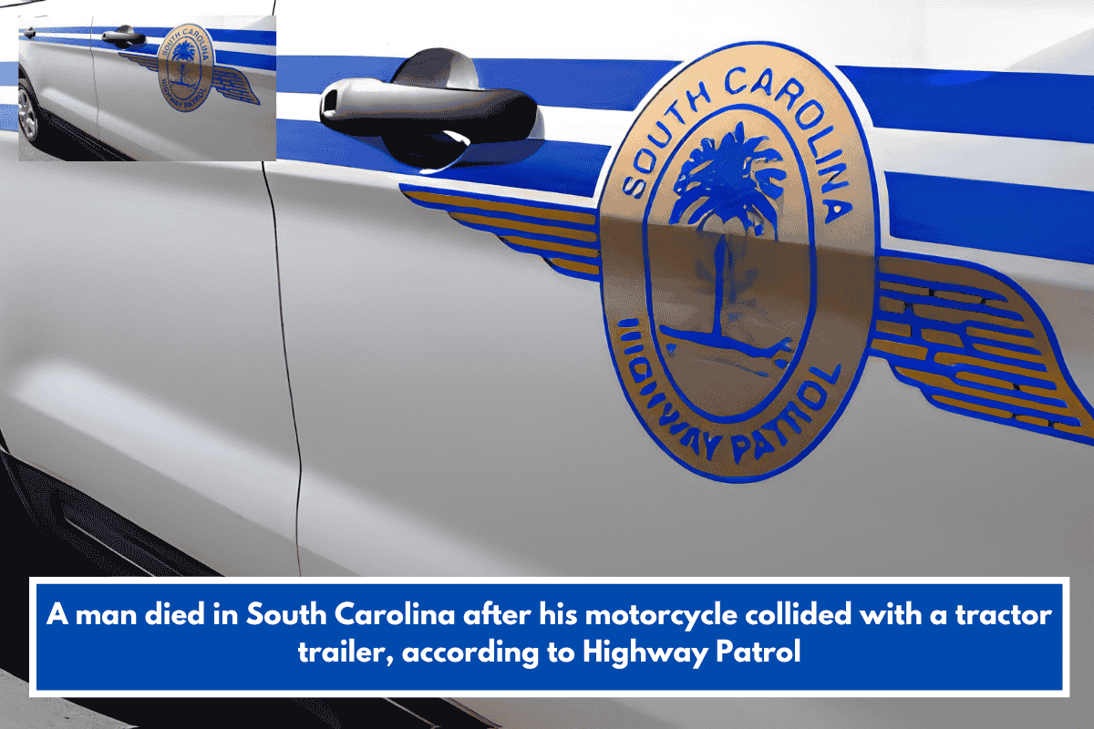 A man died in South Carolina after his motorcycle collided with a tractor trailer, according to Highway Patrol