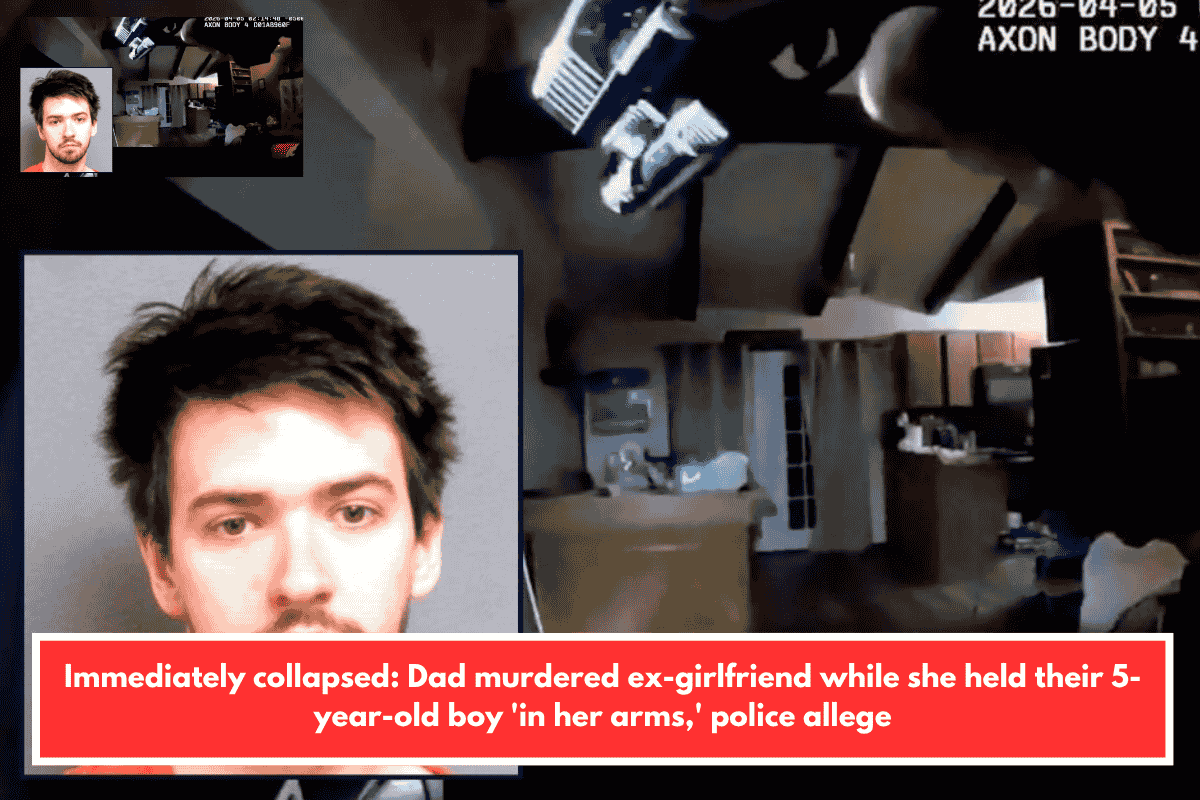 Immediately collapsed: Dad murdered ex-girlfriend while she held their 5-year-old boy 'in her arms,' police allege