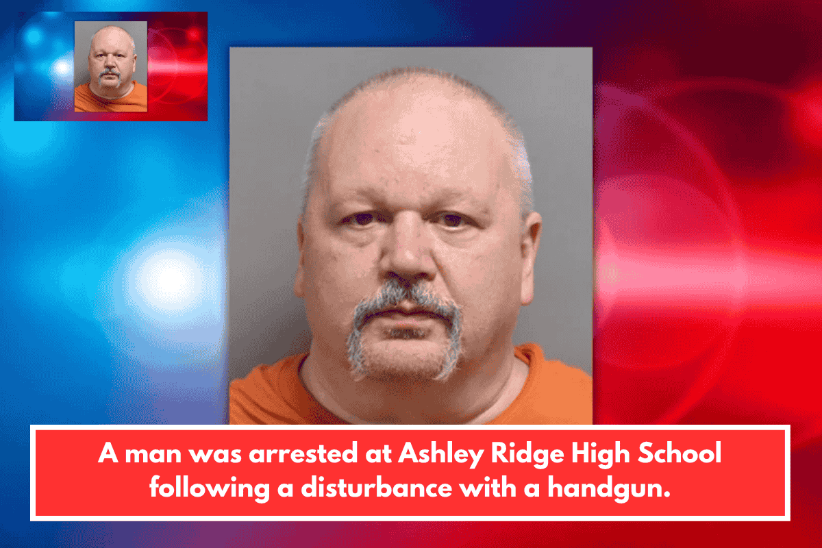 A man was arrested at Ashley Ridge High School following a disturbance with a handgun.