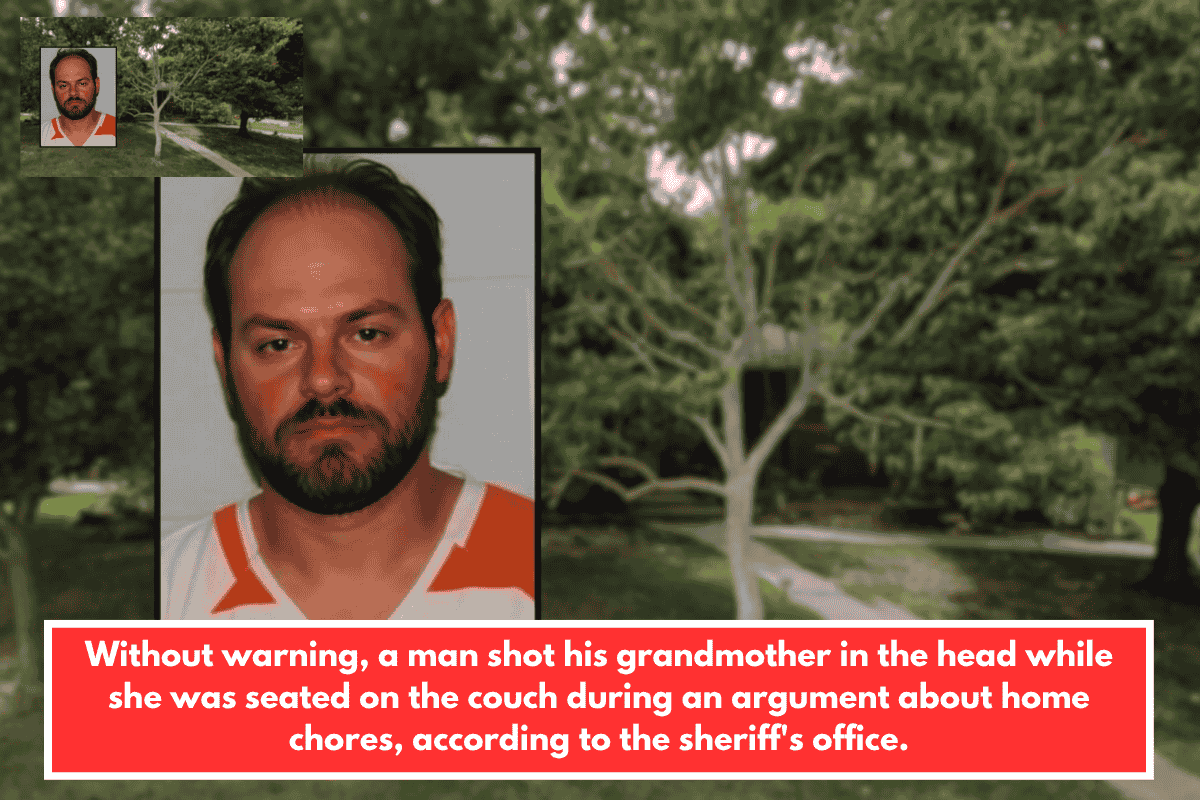Without warning, a man shot his grandmother in the head while she was seated on the couch during an argument about home chores, according to the sheriff's office.