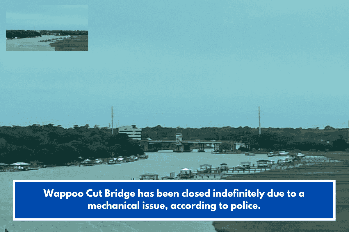 Wappoo Cut Bridge has been closed indefinitely due to a mechanical issue, according to police.