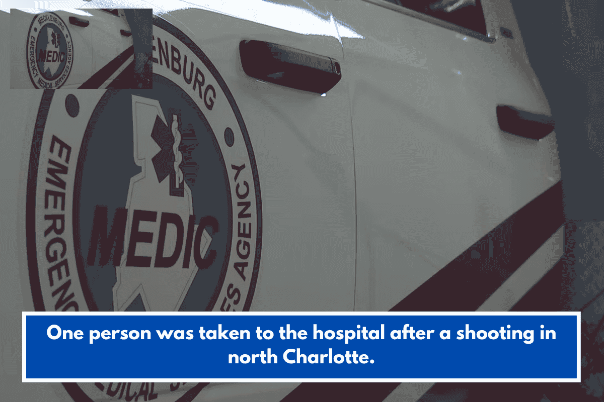 One person was taken to the hospital after a shooting in north Charlotte.