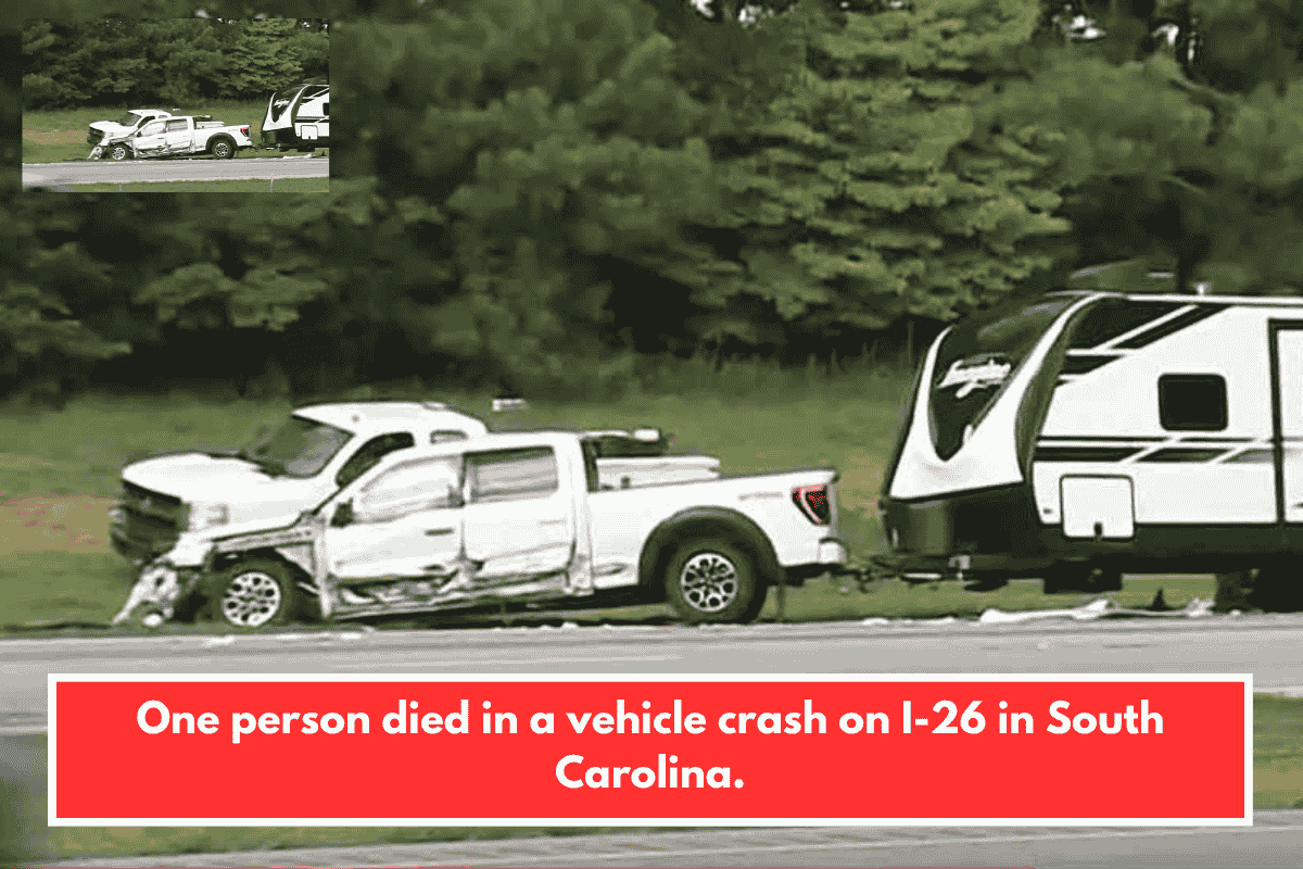 One person died in a vehicle crash on I-26 in South Carolina.