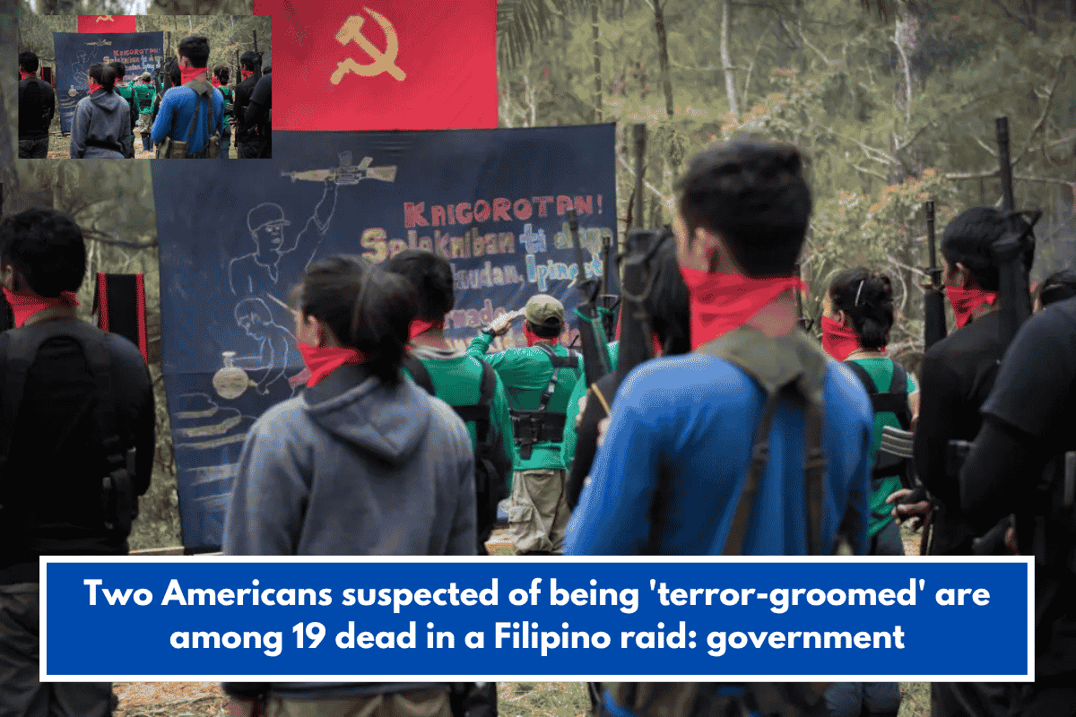 Two Americans suspected of being 'terror-groomed' are among 19 dead in a Filipino raid: government