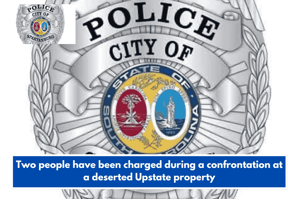 Two people have been charged during a confrontation at a deserted Upstate property