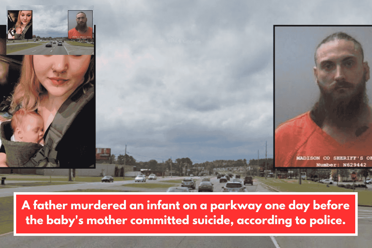 A father murdered an infant on a parkway one day before the baby's mother committed suicide, according to police.