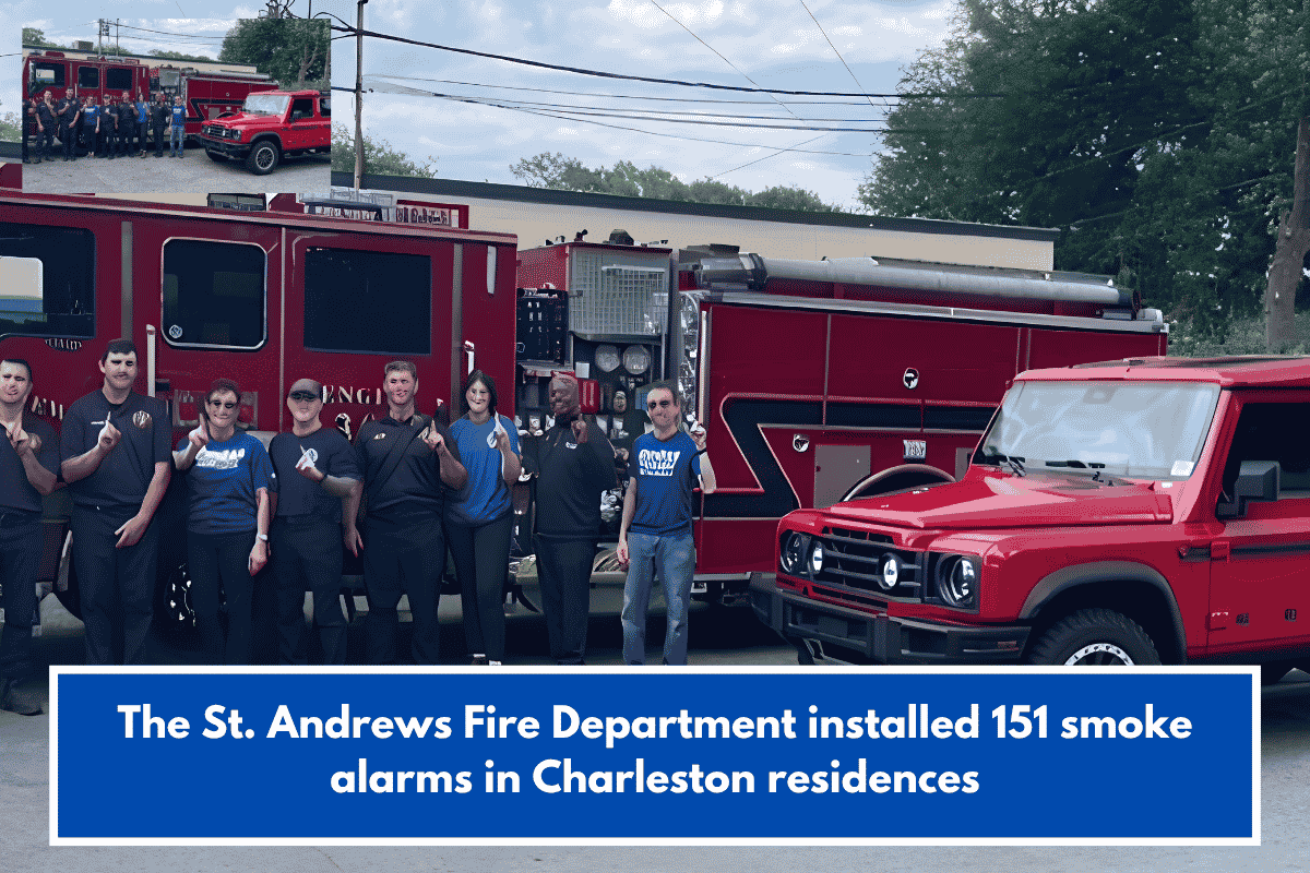 The St. Andrews Fire Department installed 151 smoke alarms in Charleston residences