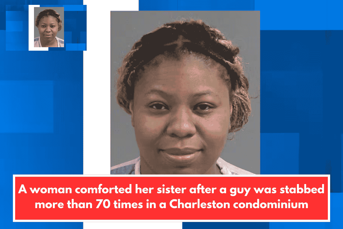 A woman comforted her sister after a guy was stabbed more than 70 times in a Charleston condominium