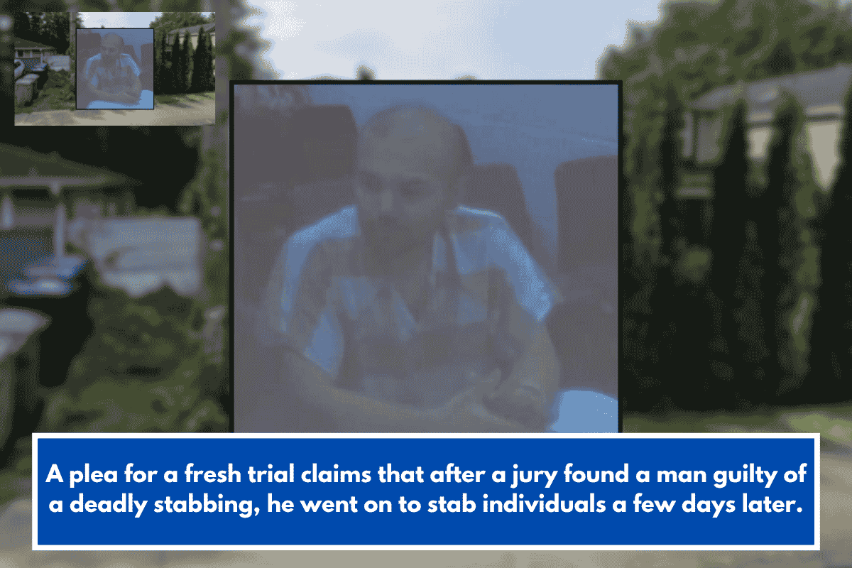 A plea for a fresh trial claims that after a jury found a man guilty of a deadly stabbing, he went on to stab individuals a few days later.