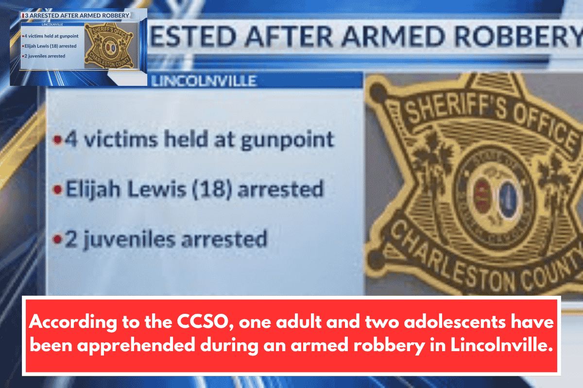 According to the CCSO, one adult and two adolescents have been apprehended during an armed robbery in Lincolnville.