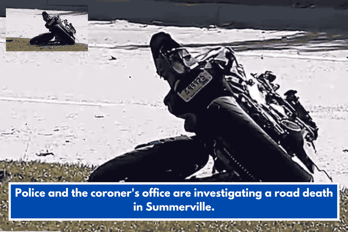 Police and the coroner's office are investigating a road death in Summerville.