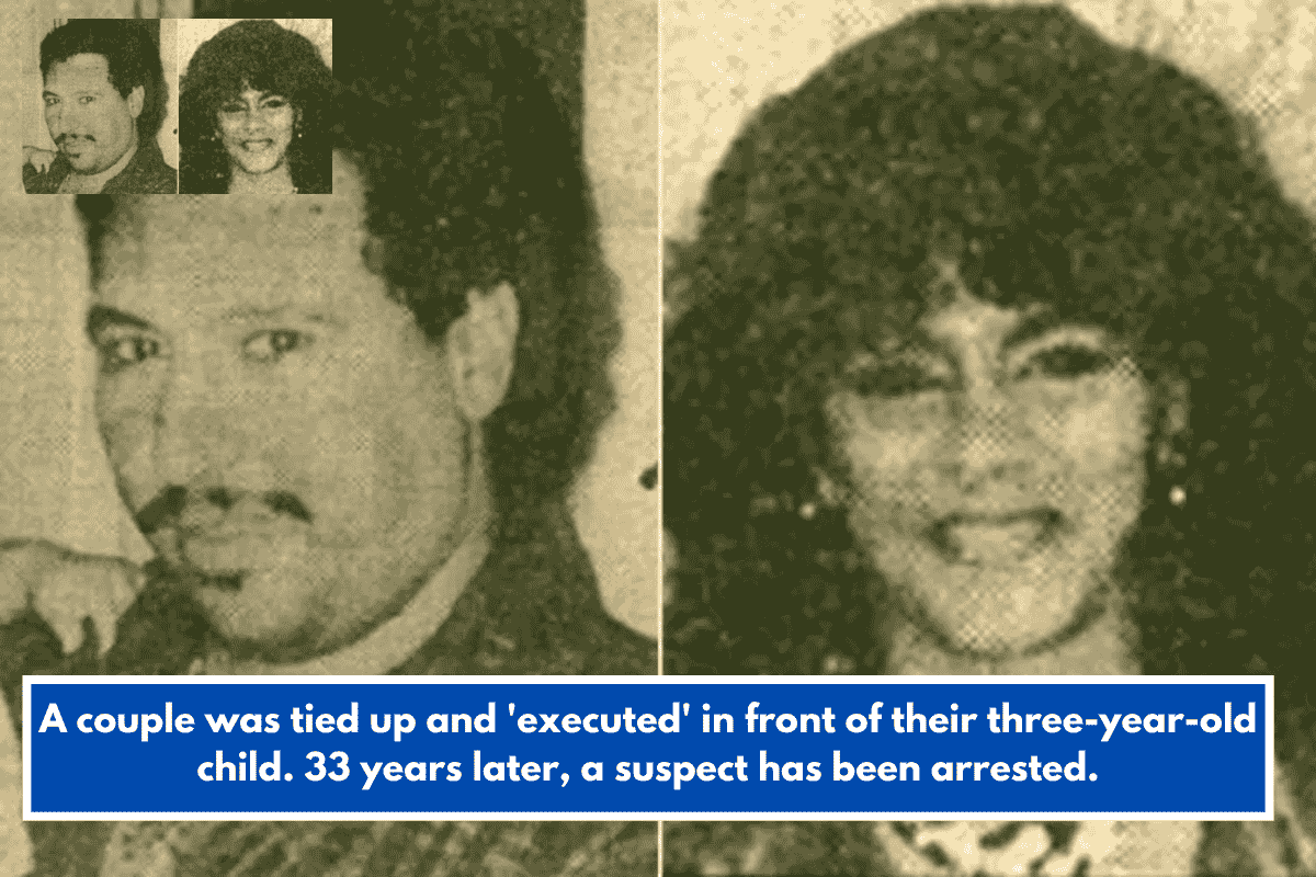 A couple was tied up and 'executed' in front of their three-year-old child. 33 years later, a suspect has been arrested.