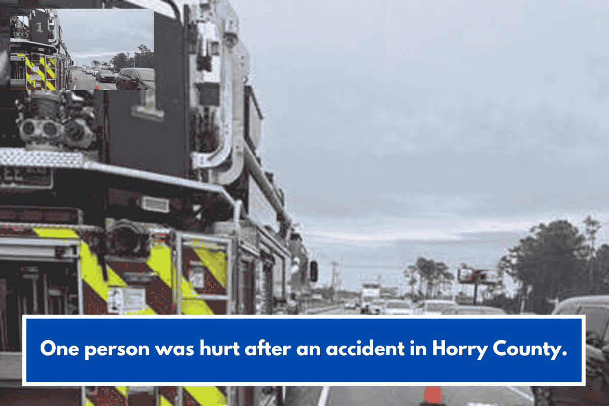 One person was hurt after an accident in Horry County.