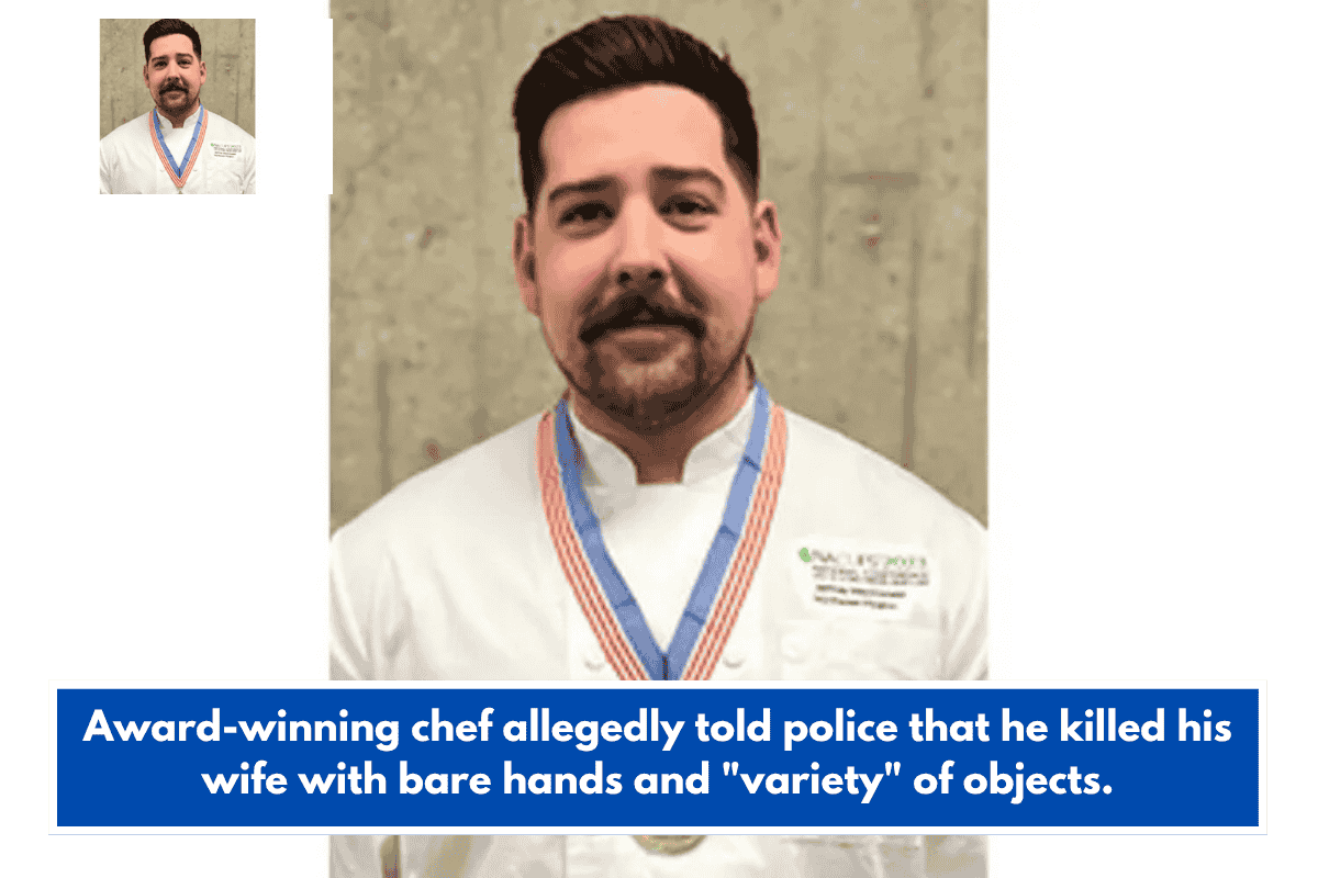 Award-winning chef allegedly told police that he killed his wife with bare hands and "variety" of objects.