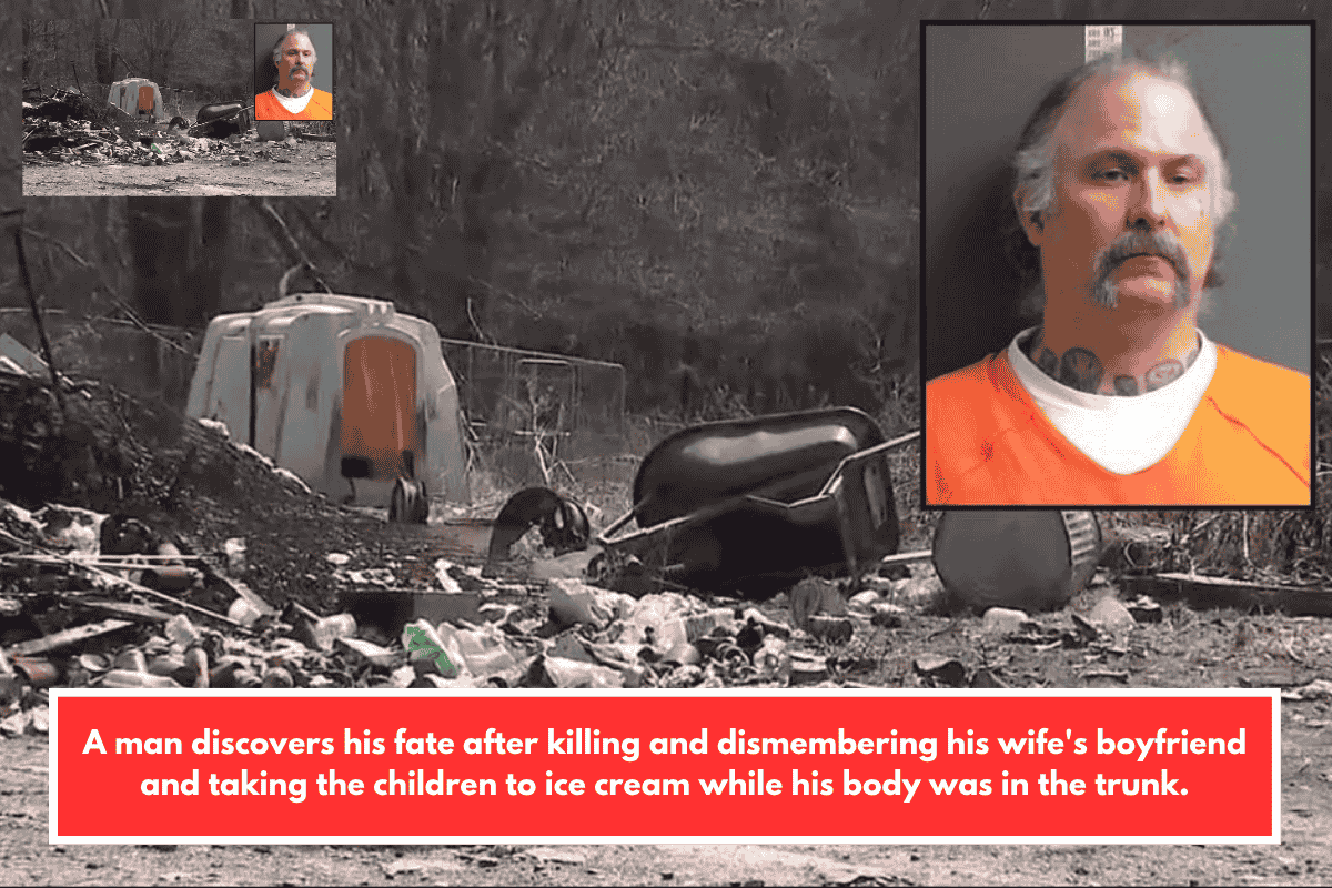 A man discovers his fate after killing and dismembering his wife's boyfriend and taking the children to ice cream while his body was in the trunk.