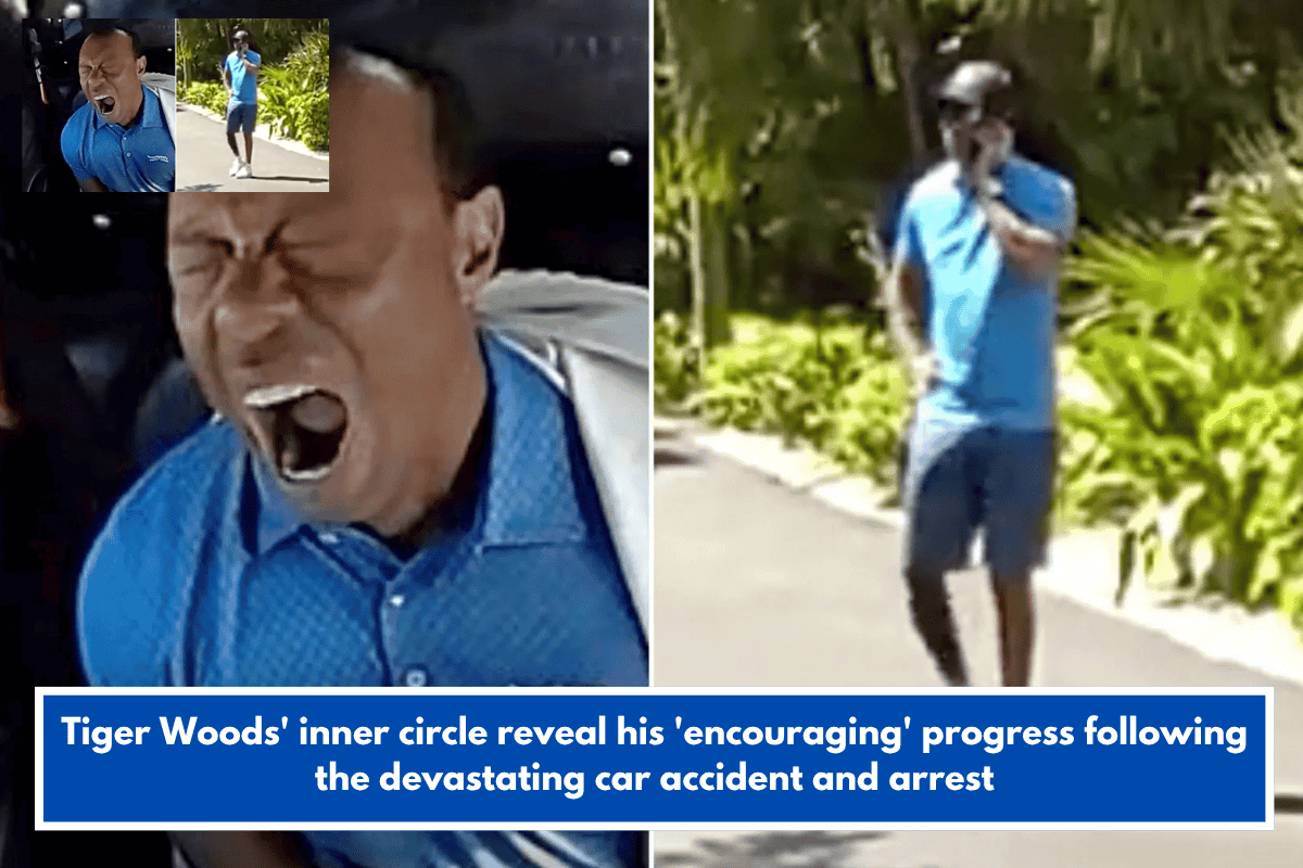 Tiger Woods' inner circle reveal his 'encouraging' progress following the devastating car accident and arrest