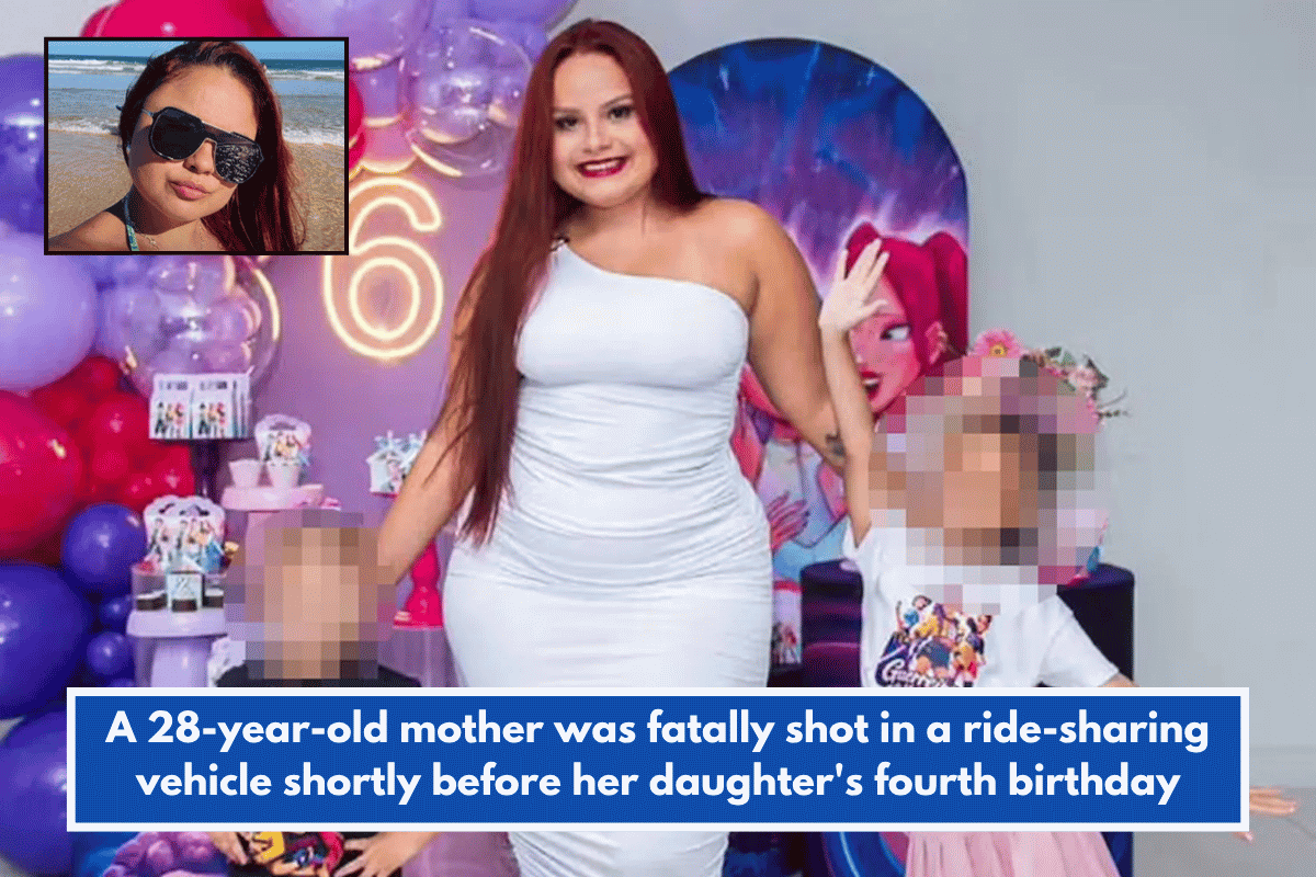 A 28-year-old mother was fatally shot in a ride-sharing vehicle shortly before her daughter's fourth birthday