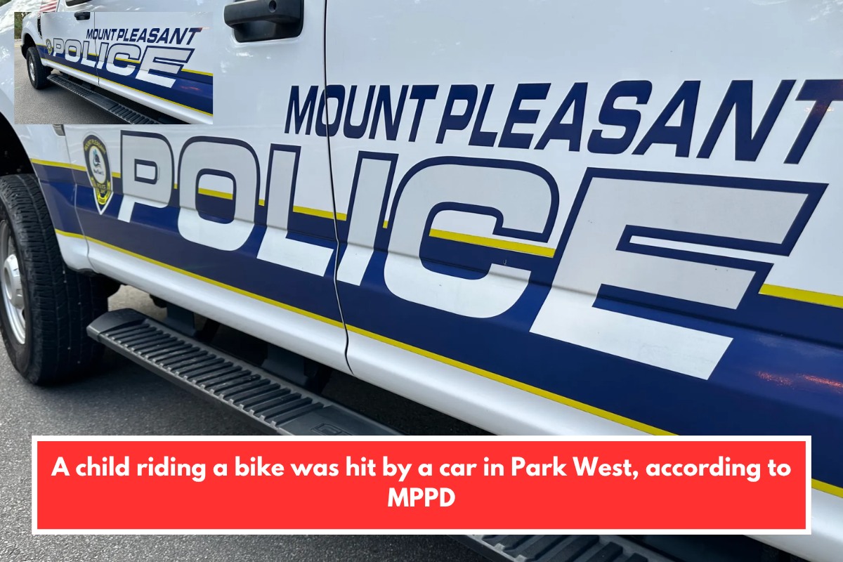 A child riding a bike was hit by a car in Park West, according to MPPD