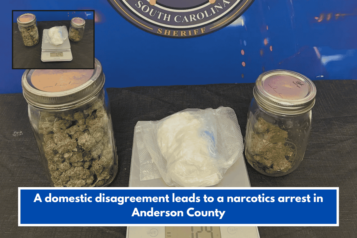A domestic disagreement leads to a narcotics arrest in Anderson County