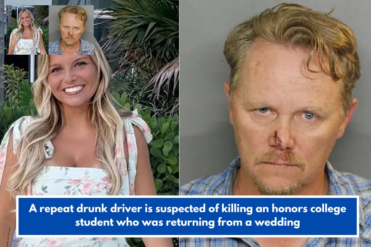 A repeat drunk driver is suspected of killing an honors college student who was returning from a wedding