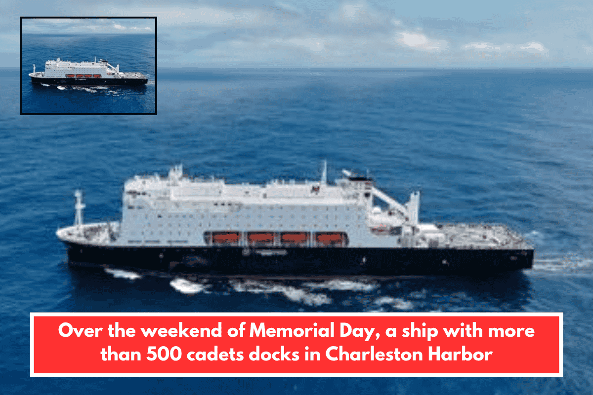 Over the weekend of Memorial Day, a ship with more than 500 cadets docks in Charleston Harbor