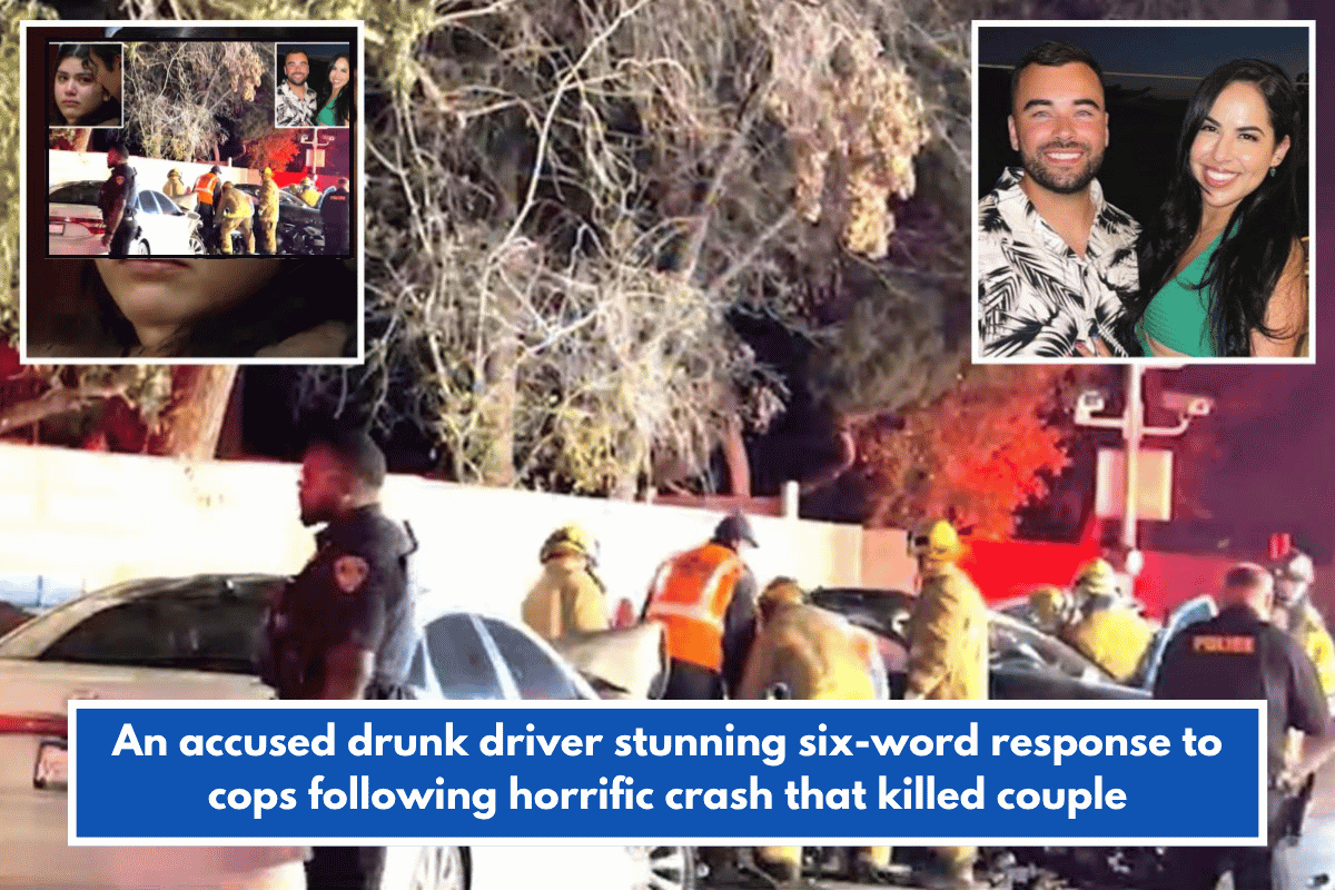 An accused drunk driver stunning six-word response to cops following horrific crash that killed couple