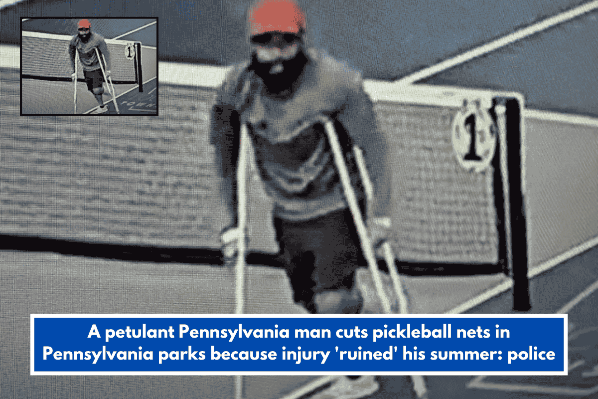 A petulant Pennsylvania man cuts pickleball nets in Pennsylvania parks because injury 'ruined' his summer: police