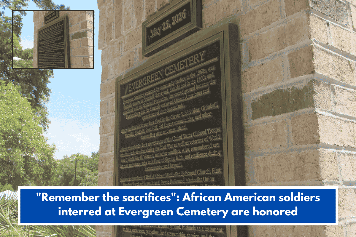 "Remember the sacrifices": African American soldiers interred at Evergreen Cemetery are honored