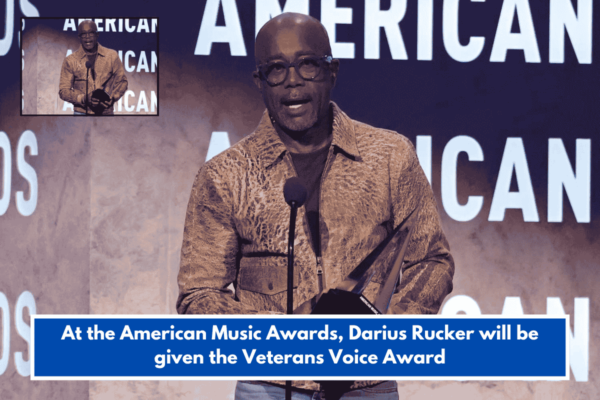 At the American Music Awards, Darius Rucker will be given the Veterans Voice Award