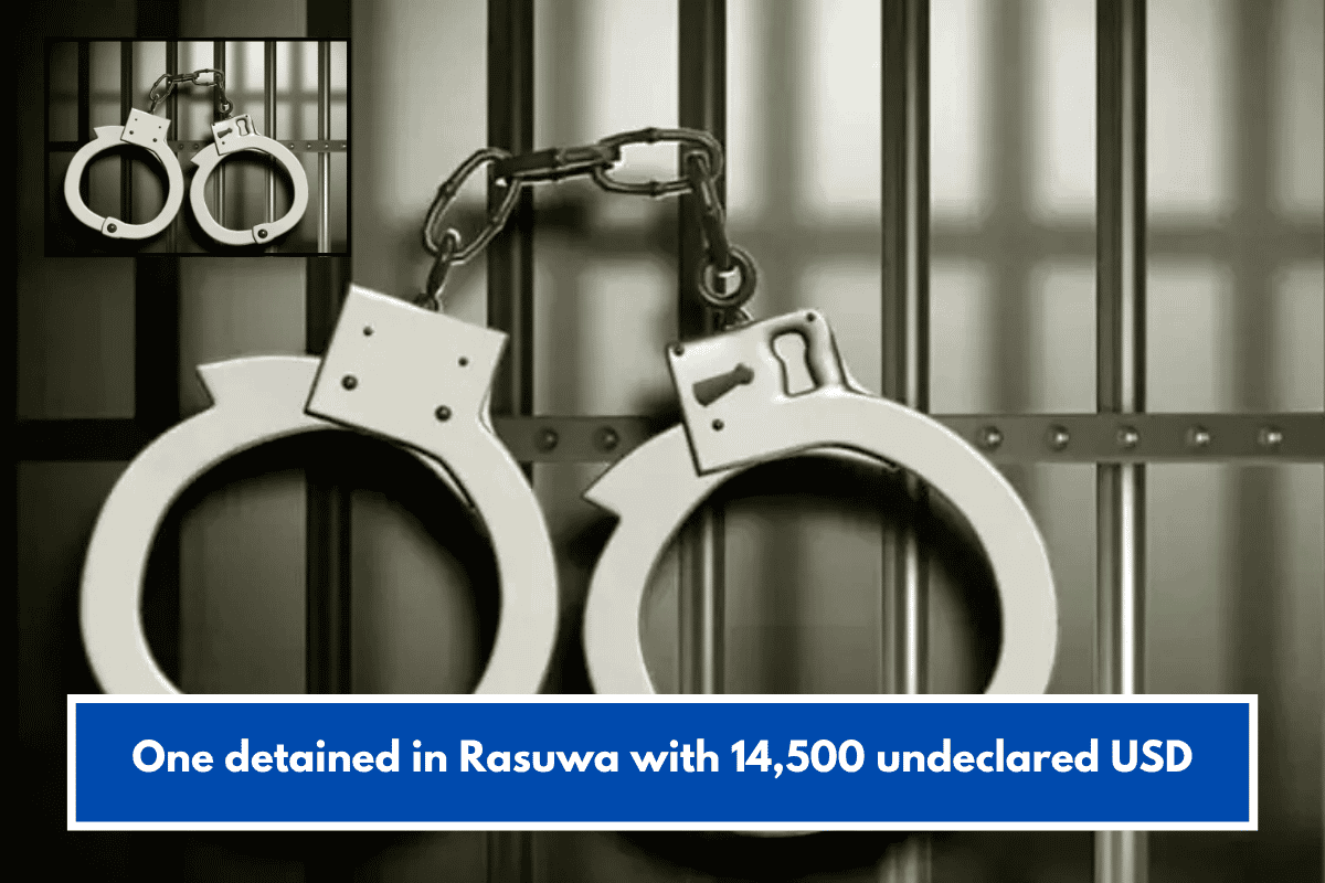 One detained in Rasuwa with 14,500 undeclared USD