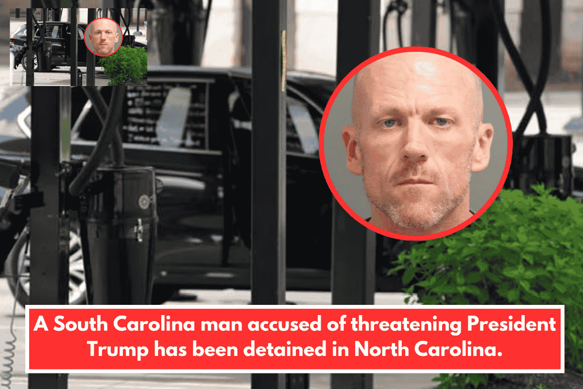 A South Carolina man accused of threatening President Trump has been detained in North Carolina.