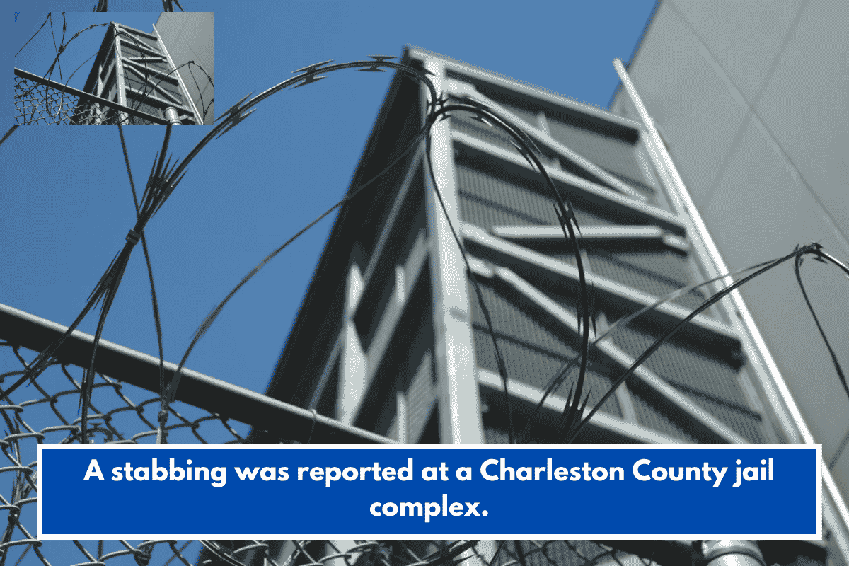 A stabbing was reported at a Charleston County jail complex.