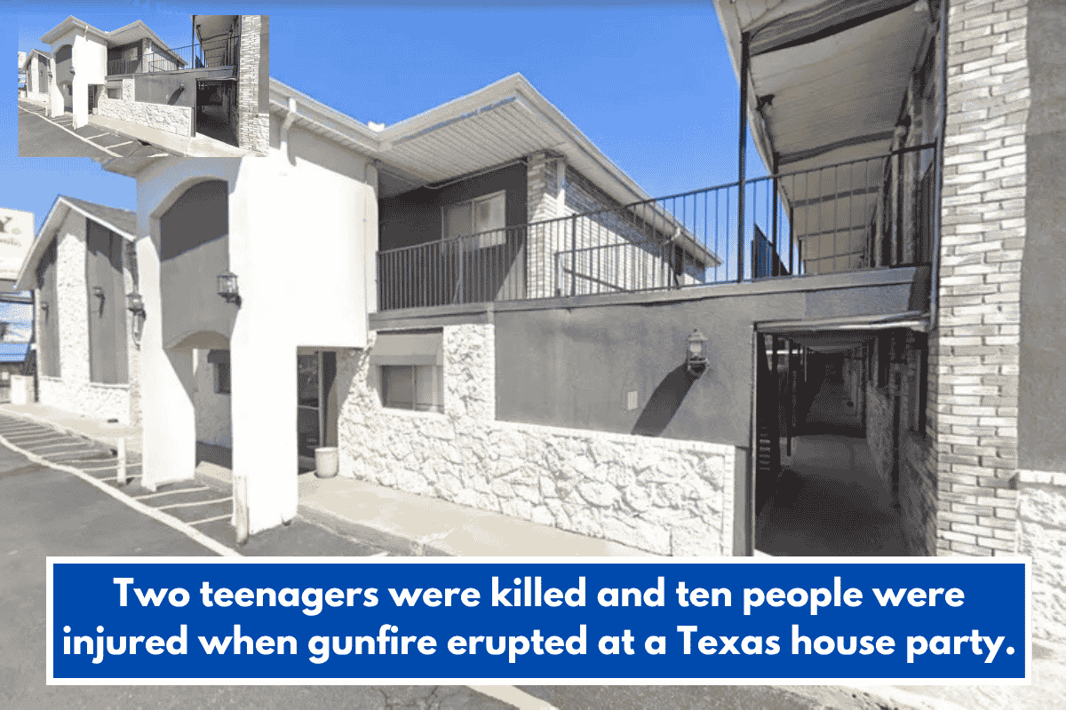 Two teenagers were killed and ten people were injured when gunfire erupted at a Texas house party.