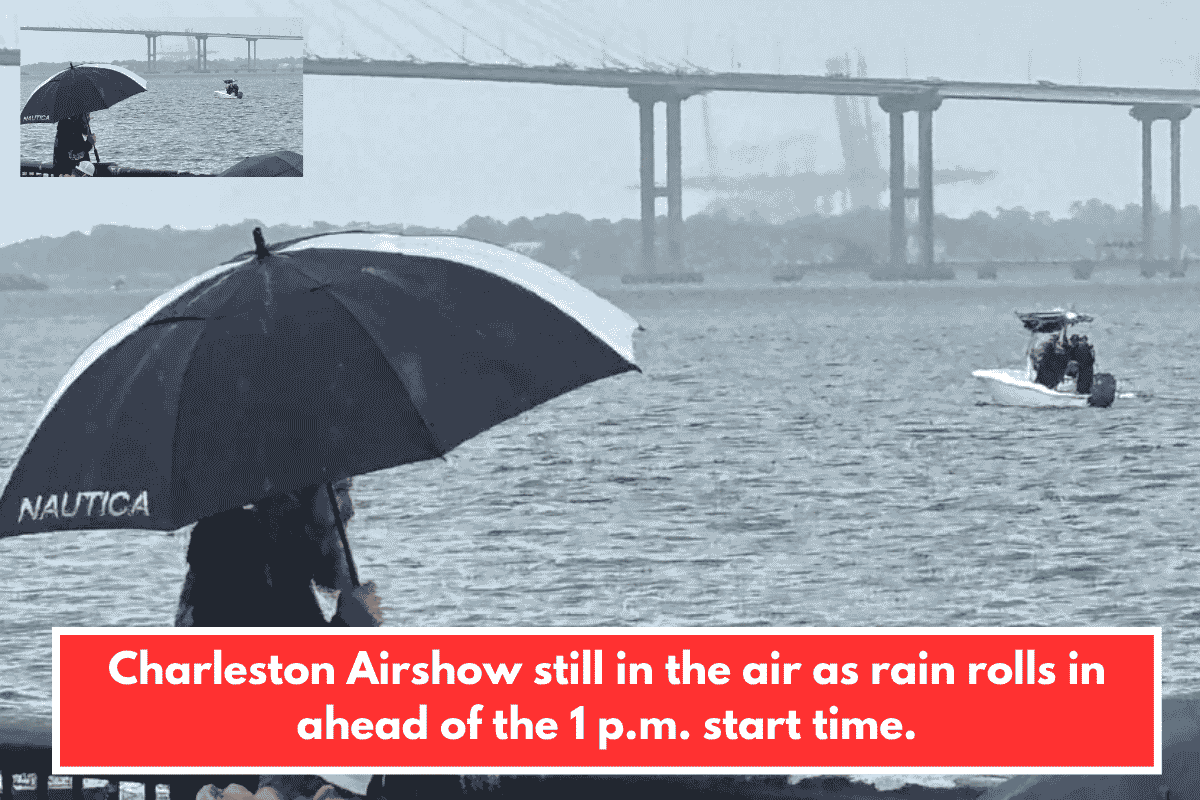 Charleston Airshow still in the air as rain rolls in ahead of the 1 p.m. start time.