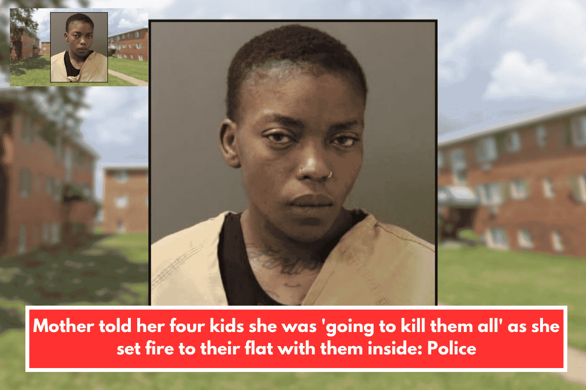 Mother told her four kids she was 'going to kill them all' as she set fire to their flat with them inside: Police