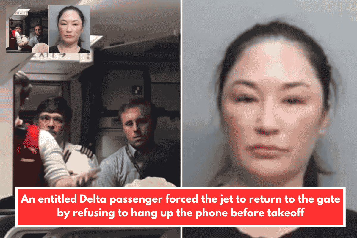 An entitled Delta passenger forced the jet to return to the gate by refusing to hang up the phone before takeoff