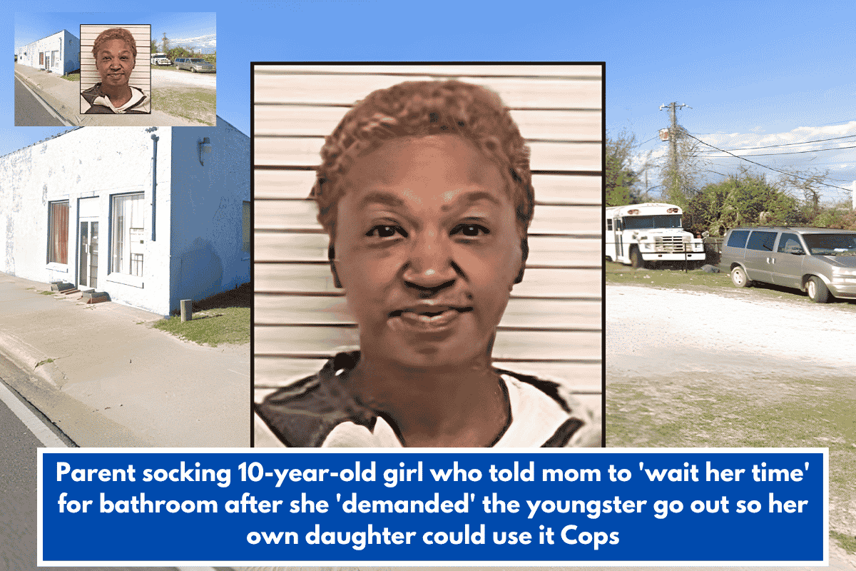 Parent socking 10-year-old girl who told mom to 'wait her time' for bathroom after she 'demanded' the youngster go out so her own daughter could use it Cops
