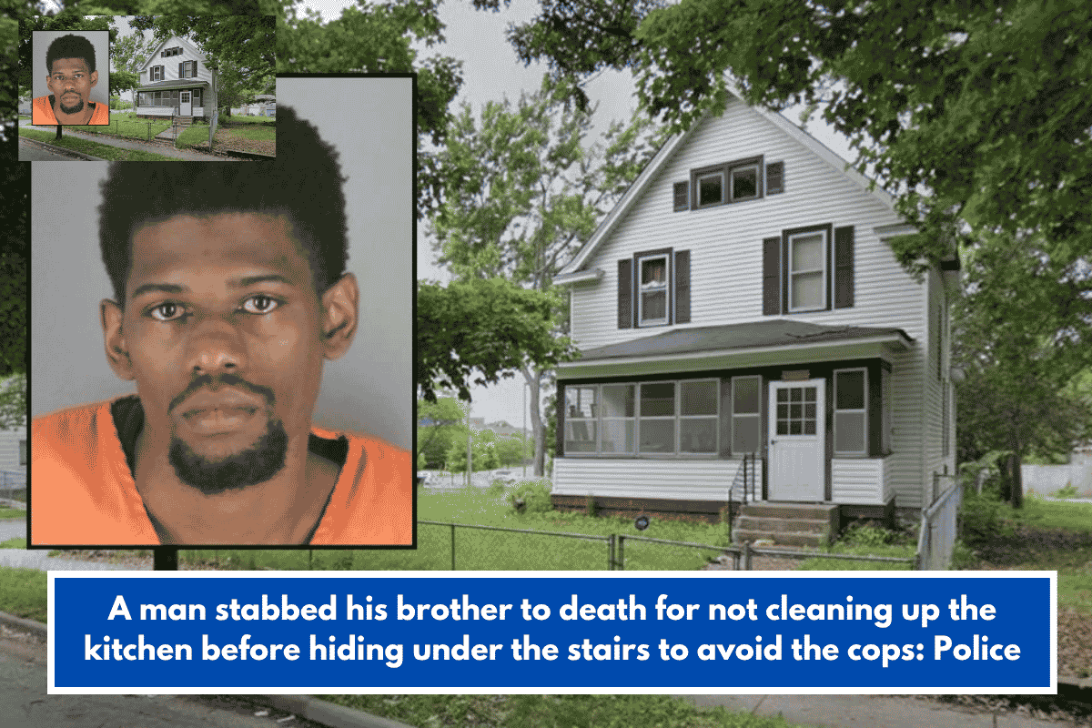 A man stabbed his brother to death for not cleaning up the kitchen before hiding under the stairs to avoid the cops: Police