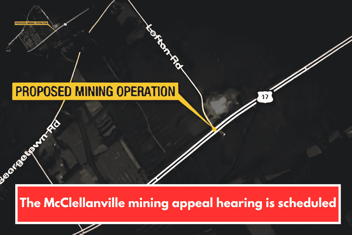 The McClellanville mining appeal hearing is scheduled