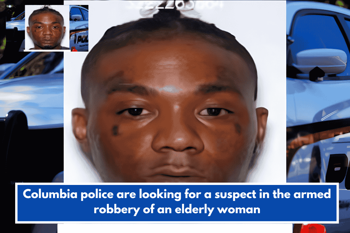 Columbia police are looking for a suspect in the armed robbery of an elderly woman