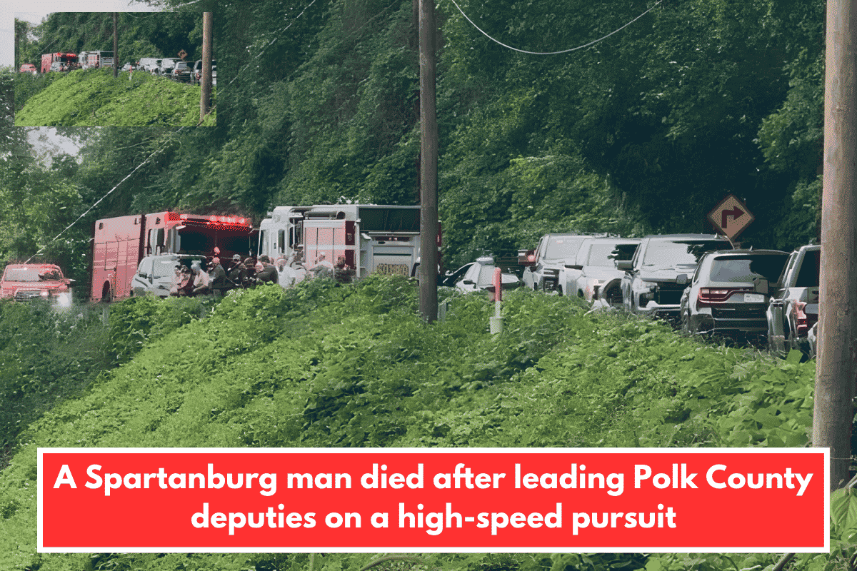 A Spartanburg man died after leading Polk County deputies on a high-speed pursuit