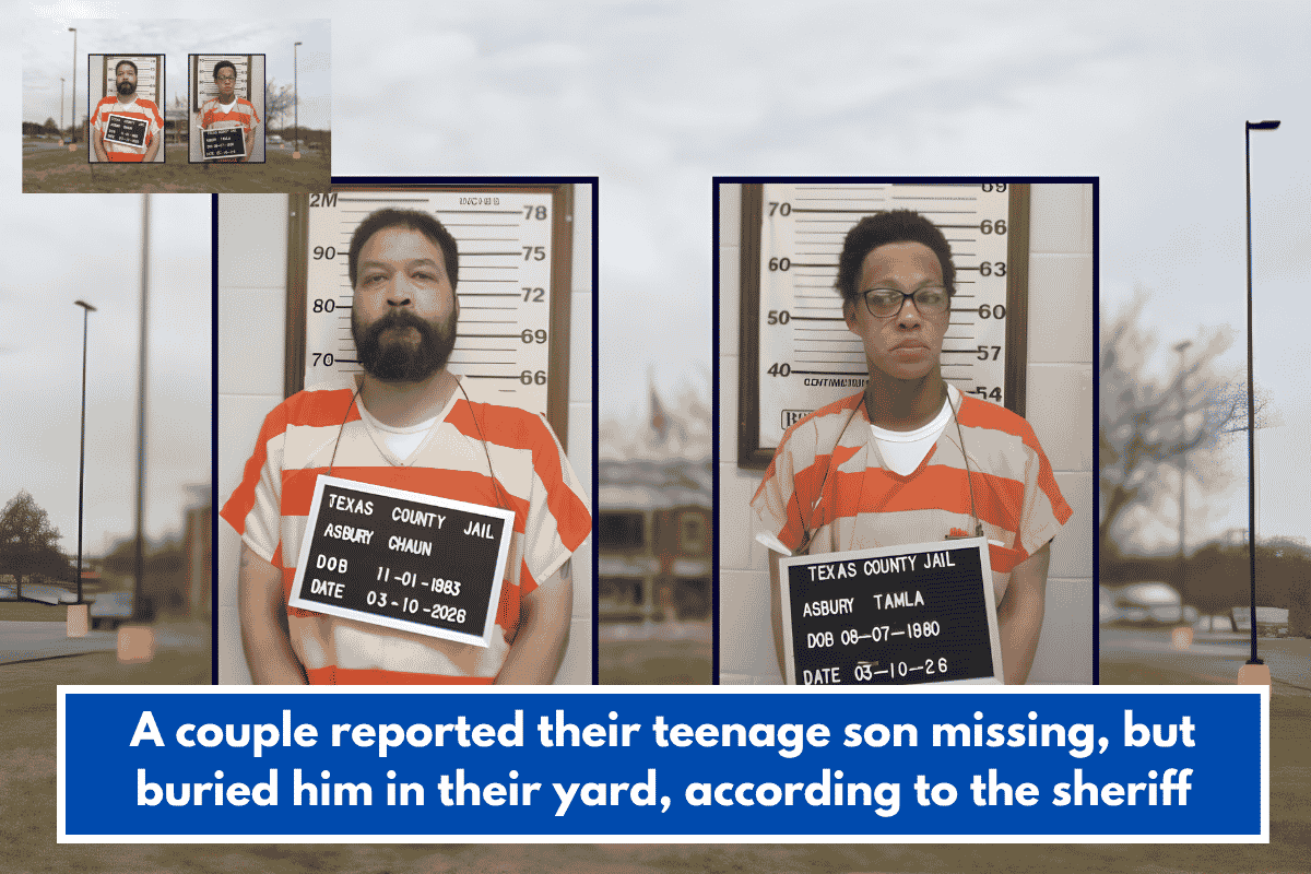 A couple reported their teenage son missing, but buried him in their yard, according to the sheriff